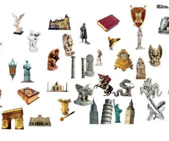 World Famous Sculptures Psd Material