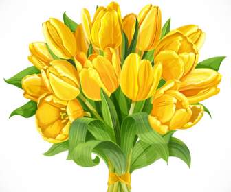 Bunga-bunga Tulip Kuning