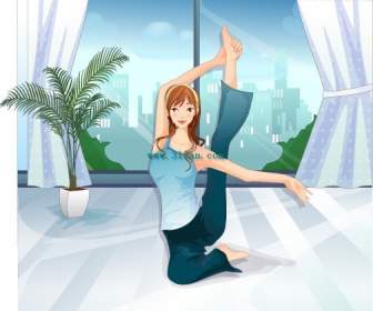 Yoga-Mädchen