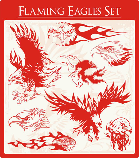 Totem Eagle Line Drawing Pattern