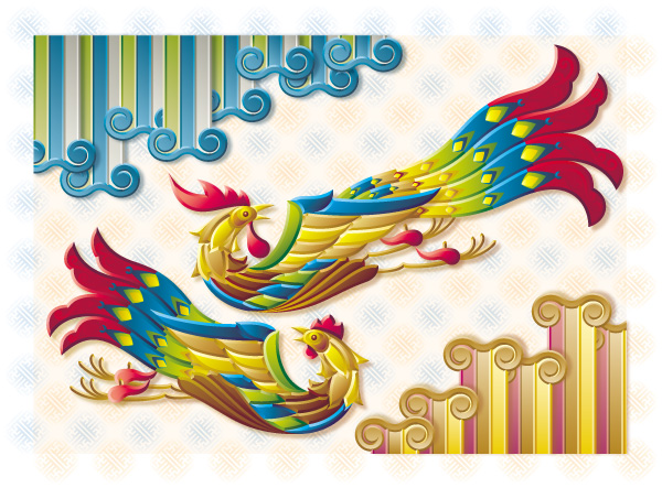 Traditional Chinese Golden Phoenix