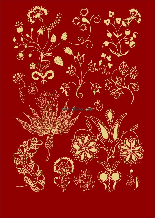 tradicionais desenhos florais