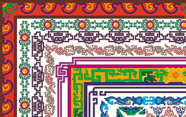 Traditional Pattern Borders Psd Source Files