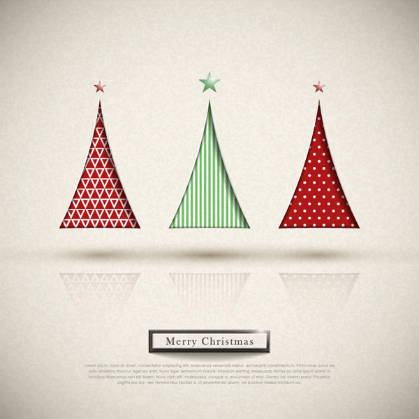 Fondo de árbol de Navidad triangular