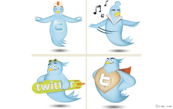 icone png di Twitte web