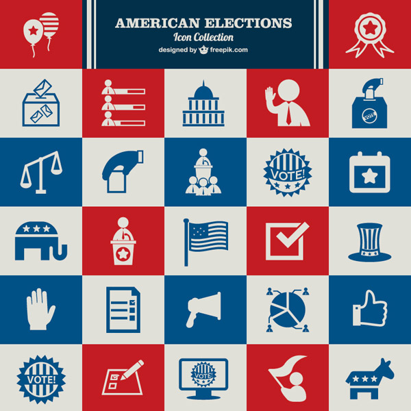 رمز عنصر الانتخابات في الولايات المتحدة