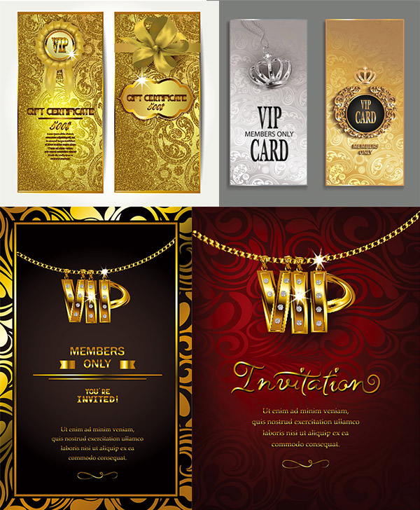 design de cartão vip luxo