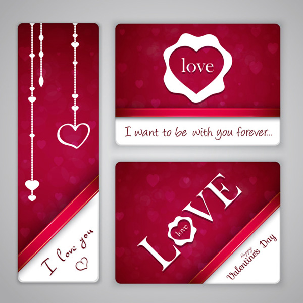 tarjetas de sombreado de fondo de día de San Valentín s