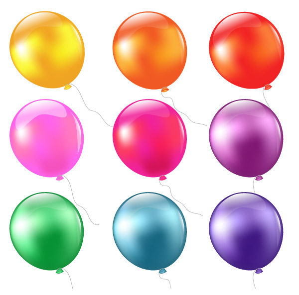 variedade de elemento festival de balões coloridos