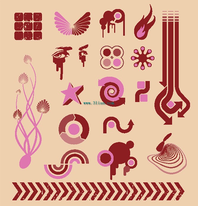 variedad de diseño iconos material