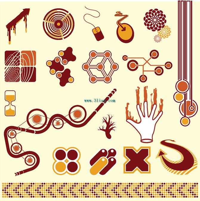 مجموعة متنوعة من المواد رمز