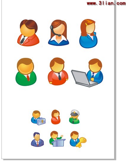 różnych ikon avatary graczy portret klienta usługi