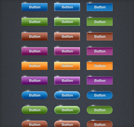 Variety Of Web Button Designs Templates Psd