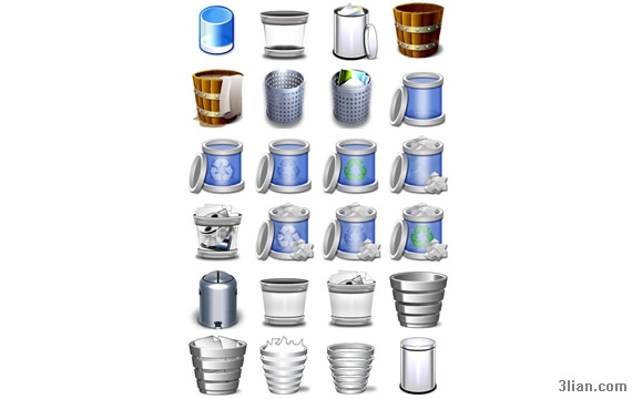 Various Types Of Recycle Bin Icon Png