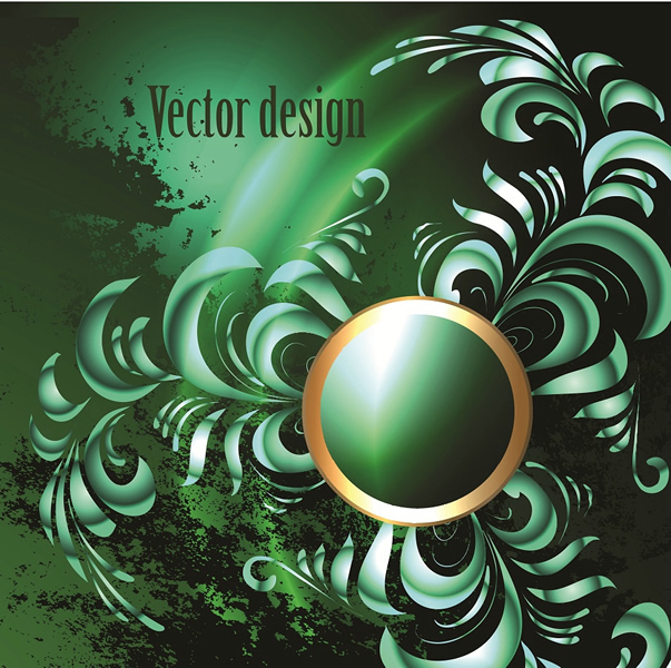 klassisches grün Muster Vektor