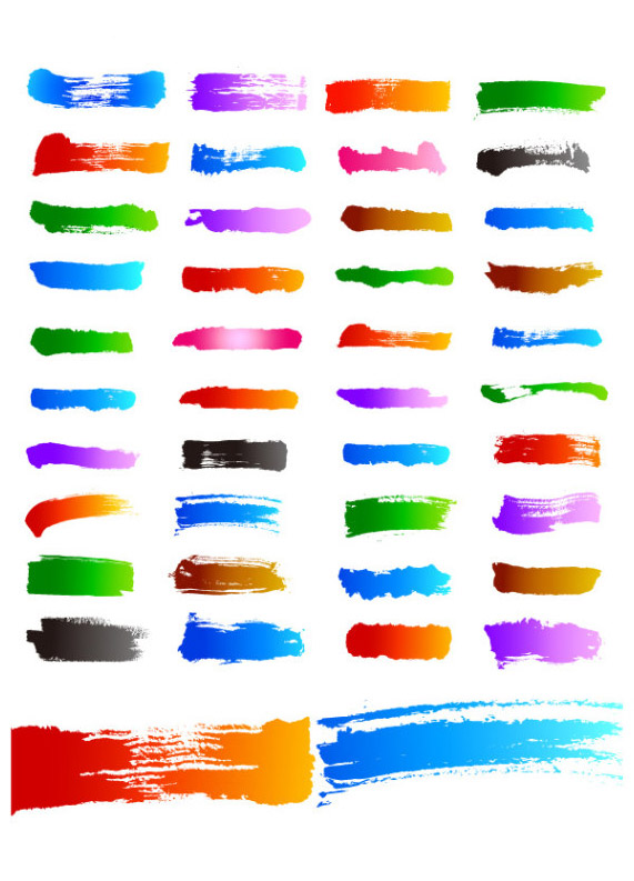 cepillo de color vectorial