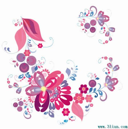 Vector Colorful Flowers