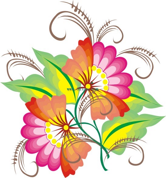 Vector Hand Drawn Flowers
