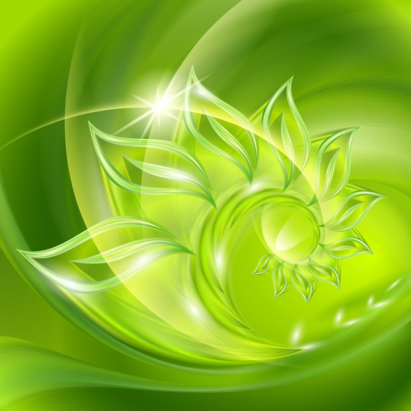 Vector Leaves Glow Backgrounds