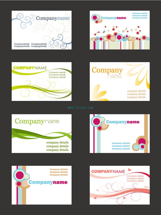 Vector Of Foreign Business Card Template