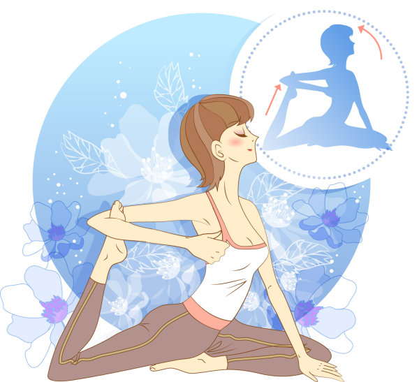 vektor yoga ilustrasi
