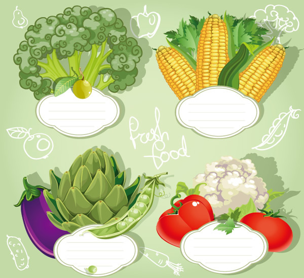 Etiquetas de verduras