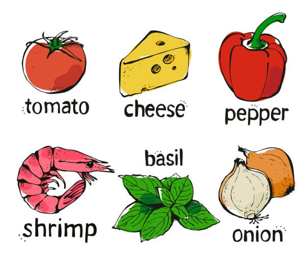 Vegetable Line Vector Material