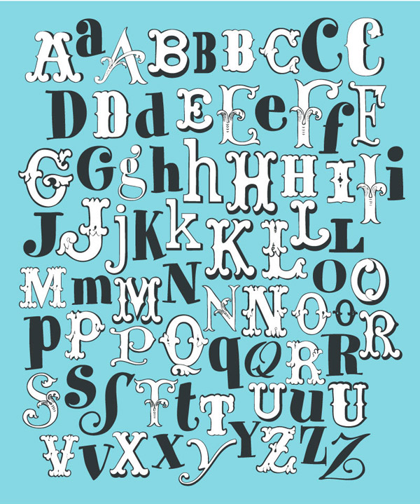 alfabeto vintage