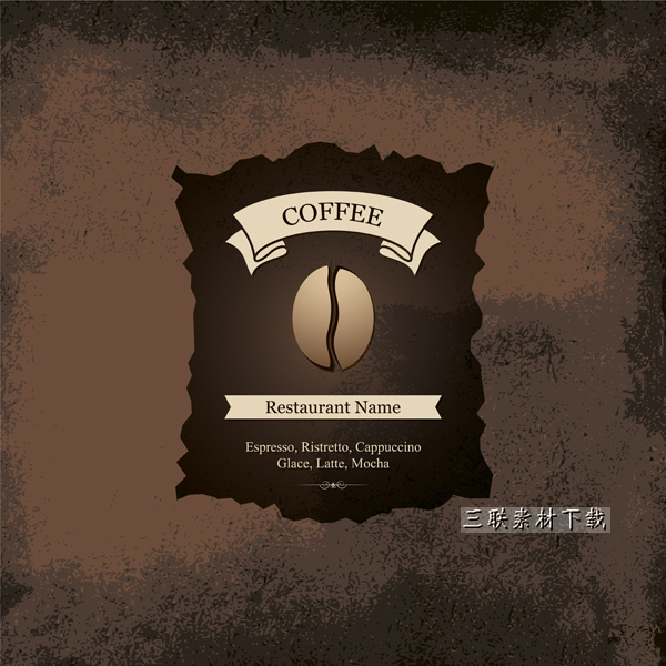 ビンテージ コーヒー豆の vi デザイン