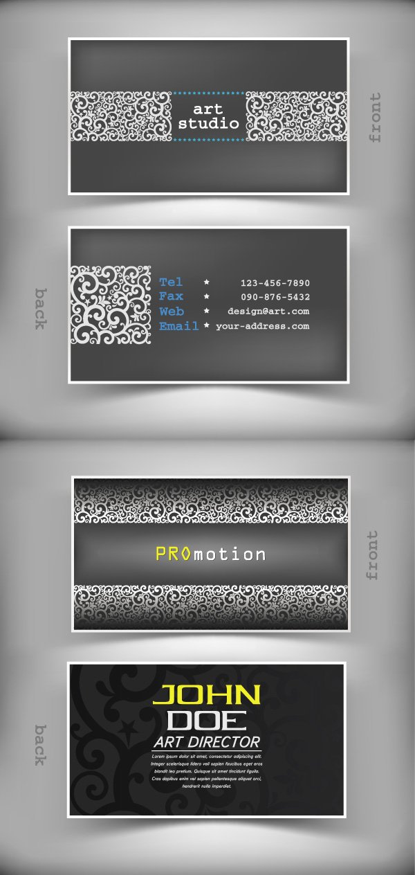 ビンテージの創造的なパターンのビジネス カードのデザイン