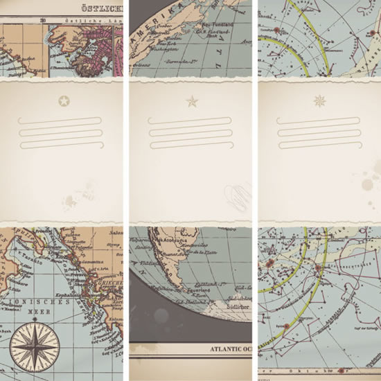 archiwalne mapy banery