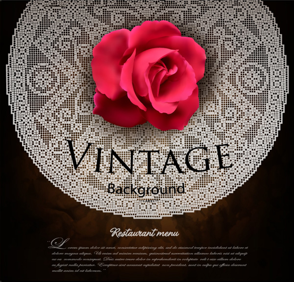 Vintage rose-Spitze-Hintergrund