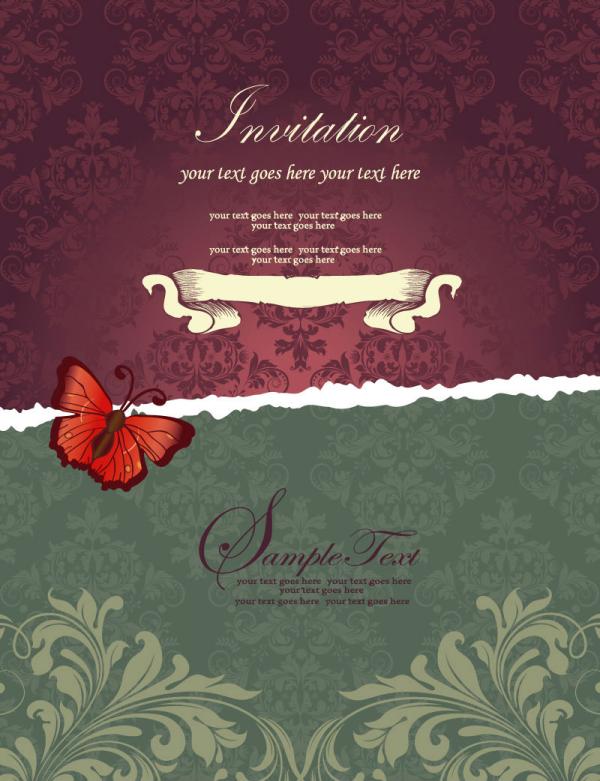 invitations papier style vintage