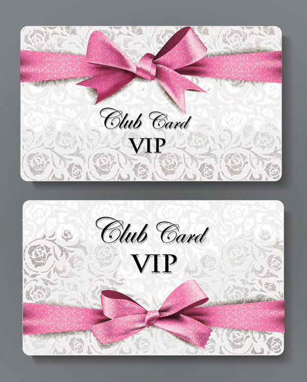 tarjeta de la cinta rosa VIP
