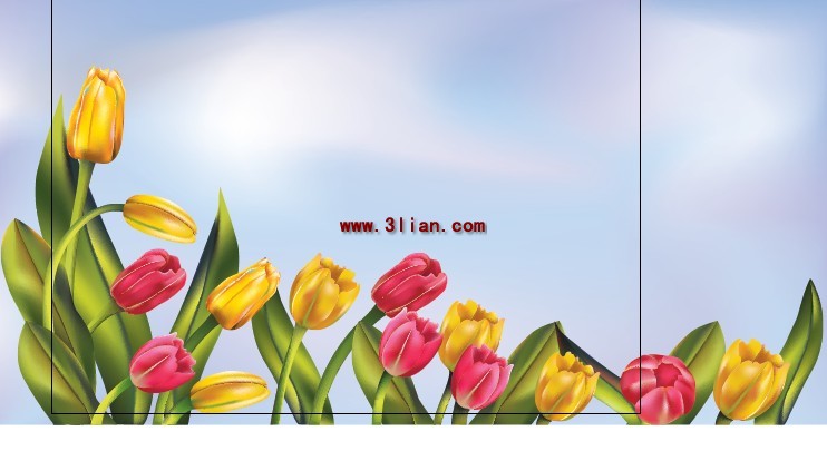 material vivo tulipanes