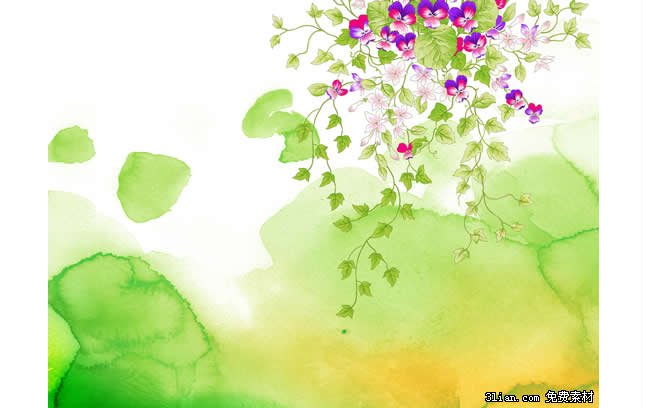 Watercolor Plant Psd Layered Material