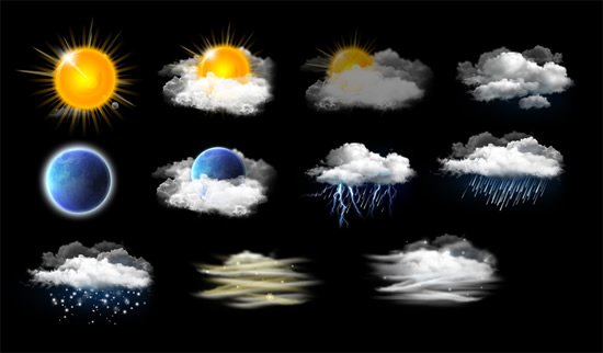 Weather Forecast Icon Psd Material