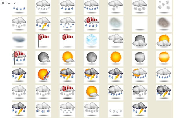 icônes de prévision météo