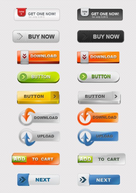 Web Page Buttons Psd Symbol
