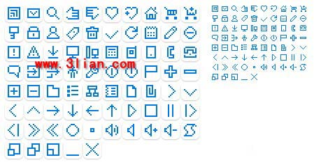 iconos de pixel Web
