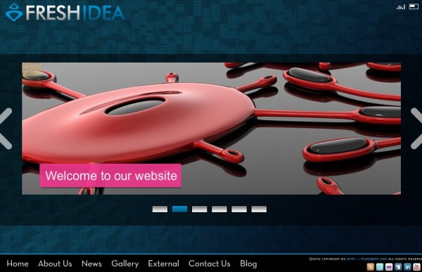 modelo de site de Web design