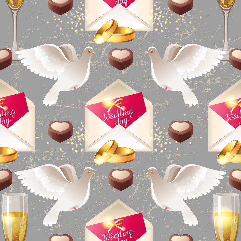 Wedding Dove With Invitation Background