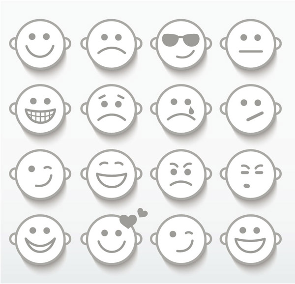 Putih Emoticon Vektor Icon Gratis Download Gambar