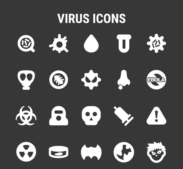 icône de virus blanc