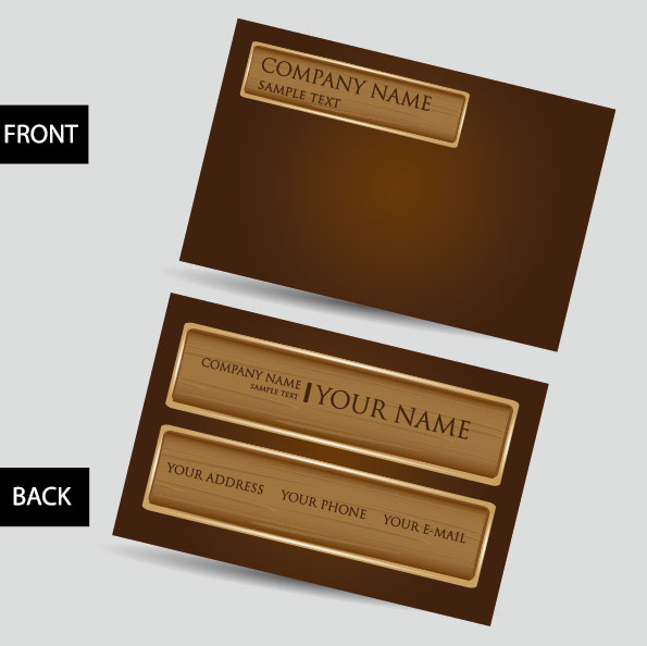 Wood Business Cards Templates