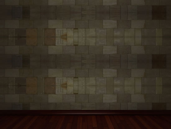 Wood Floor Brick Wall Background Psd Material