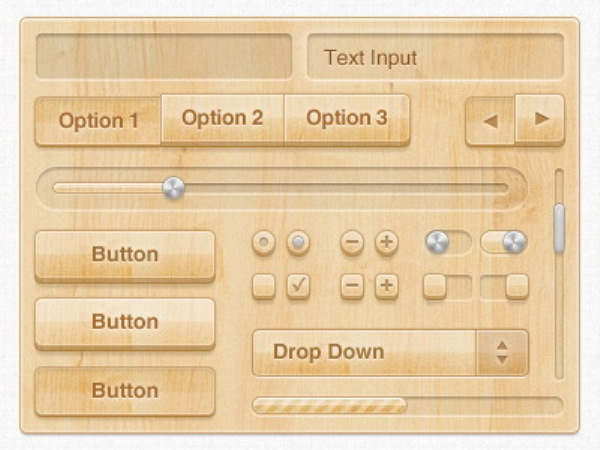 Wood Style Psd Control Panel Material