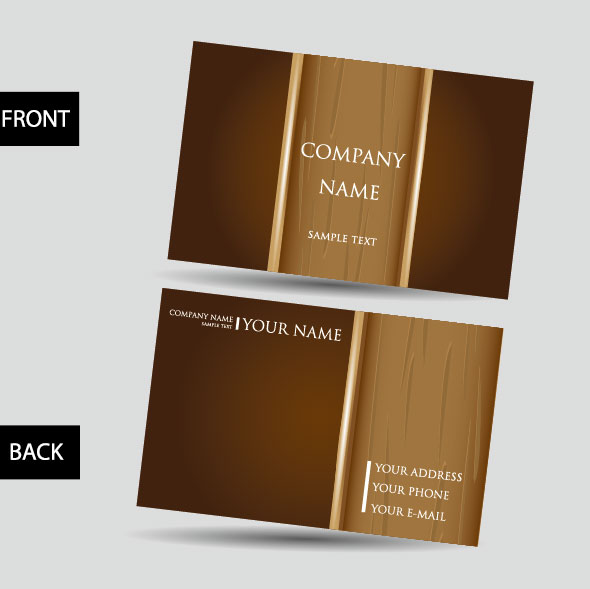 tekstur kayu bisnis template kartu