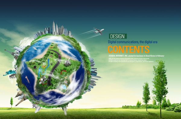 World Architecture Protects The Earth Environmental Psd Layered Material