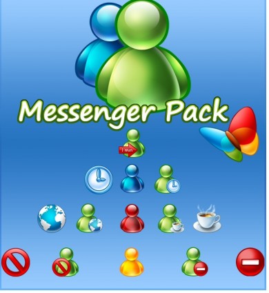 20 ícones para o pacote de ícones de messenger
